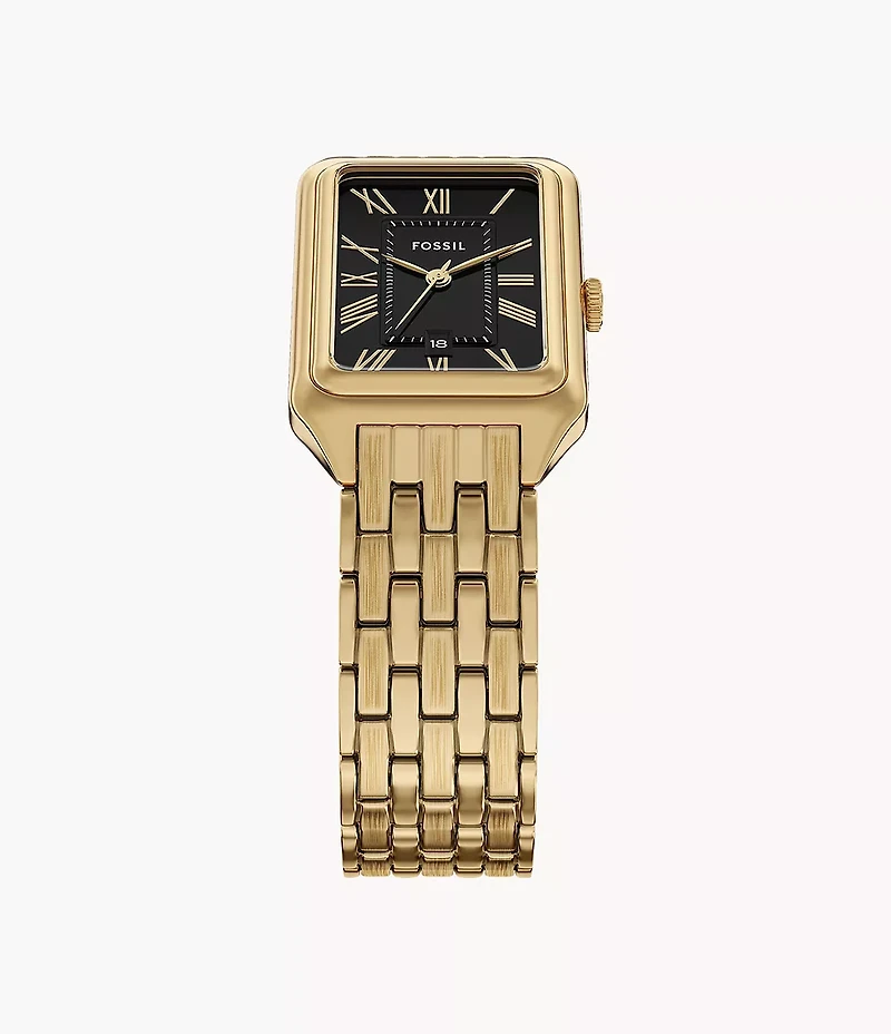 Raquel Three-Hand Date Gold-Tone Stainless Steel Watch