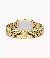 Raquel Three-Hand Date Gold-Tone Stainless Steel Watch
