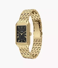 Raquel Three-Hand Date Gold-Tone Stainless Steel Watch