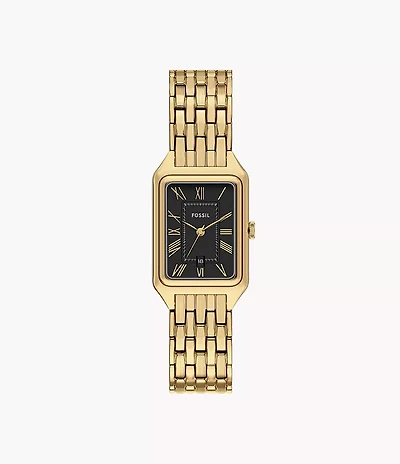 Raquel Three-Hand Date Gold-Tone Stainless Steel Watch