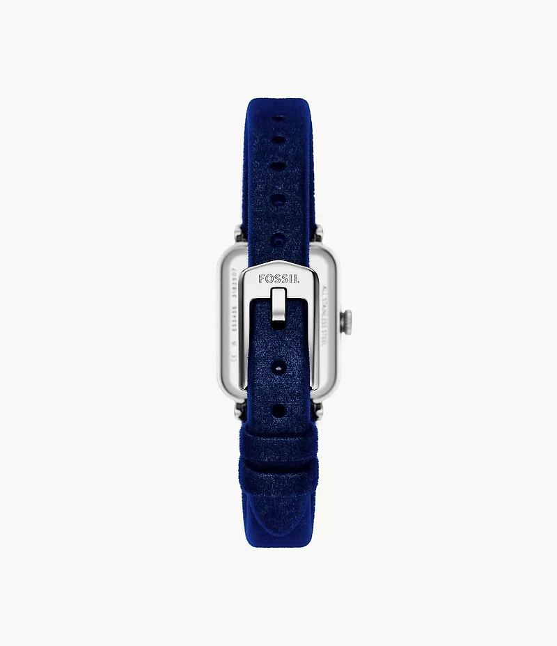 Raquel Two-Hand Blue Velvet Watch