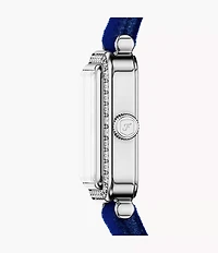Raquel Two-Hand Blue Velvet Watch