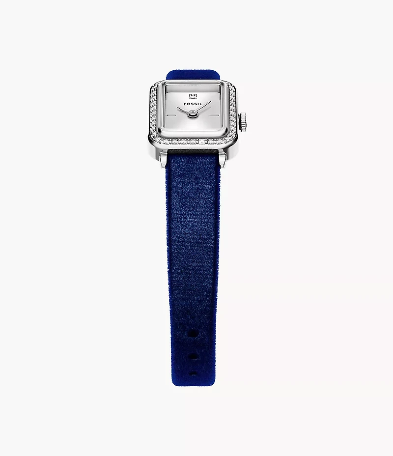 Raquel Two-Hand Blue Velvet Watch