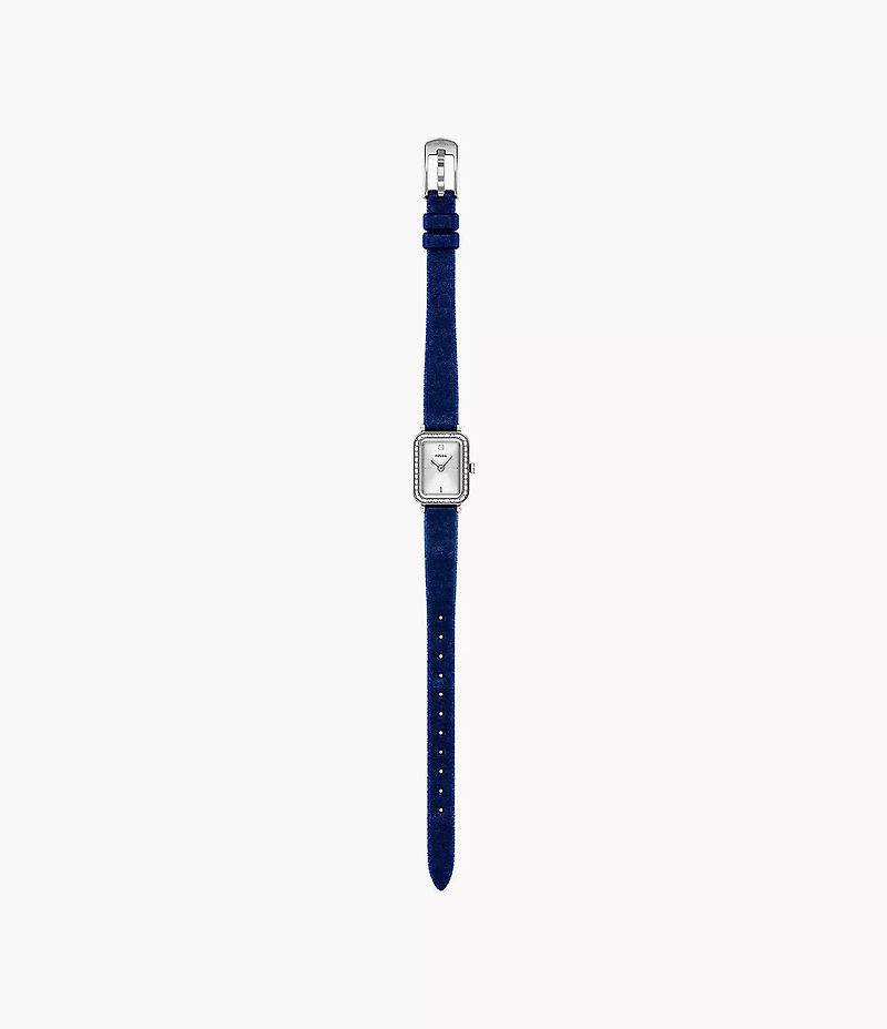 Raquel Two-Hand Blue Velvet Watch
