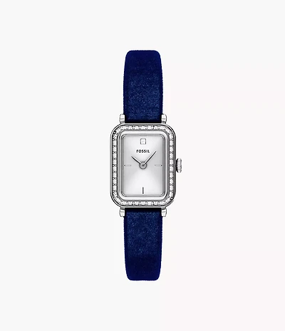 Raquel Two-Hand Blue Velvet Watch