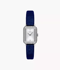 Raquel Two-Hand Blue Velvet Watch