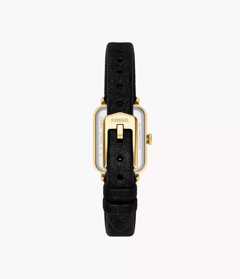 Raquel Two-Hand Black Velvet Watch