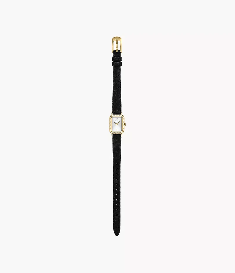Raquel Two-Hand Black Velvet Watch