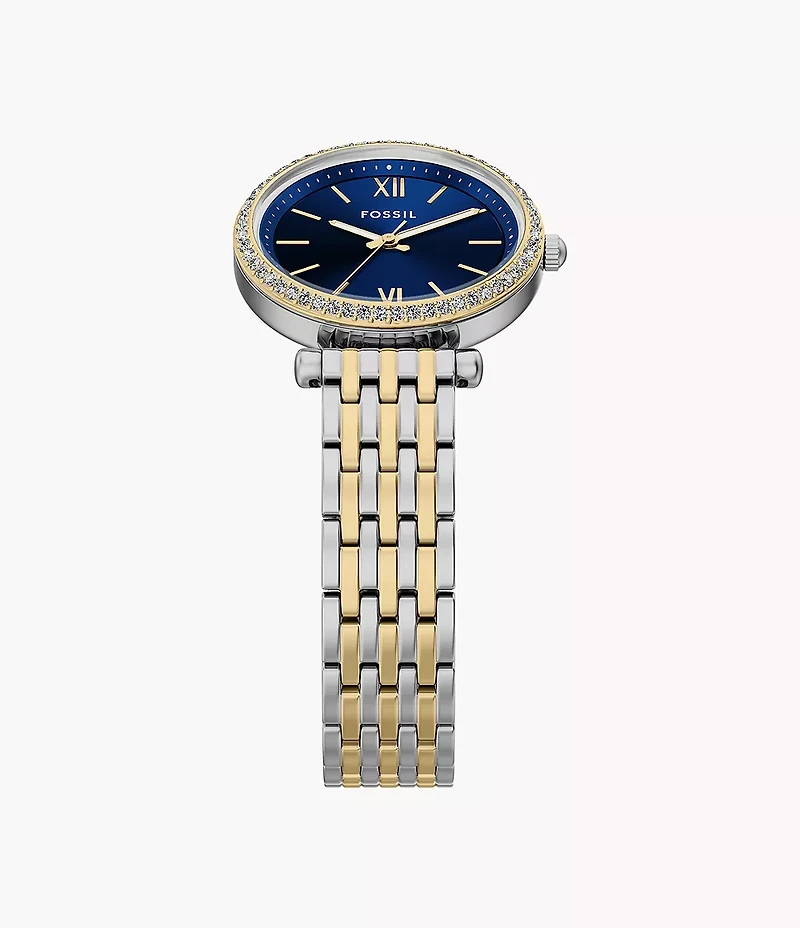 Carlie Three-Hand Two-Tone Stainless Steel Watch