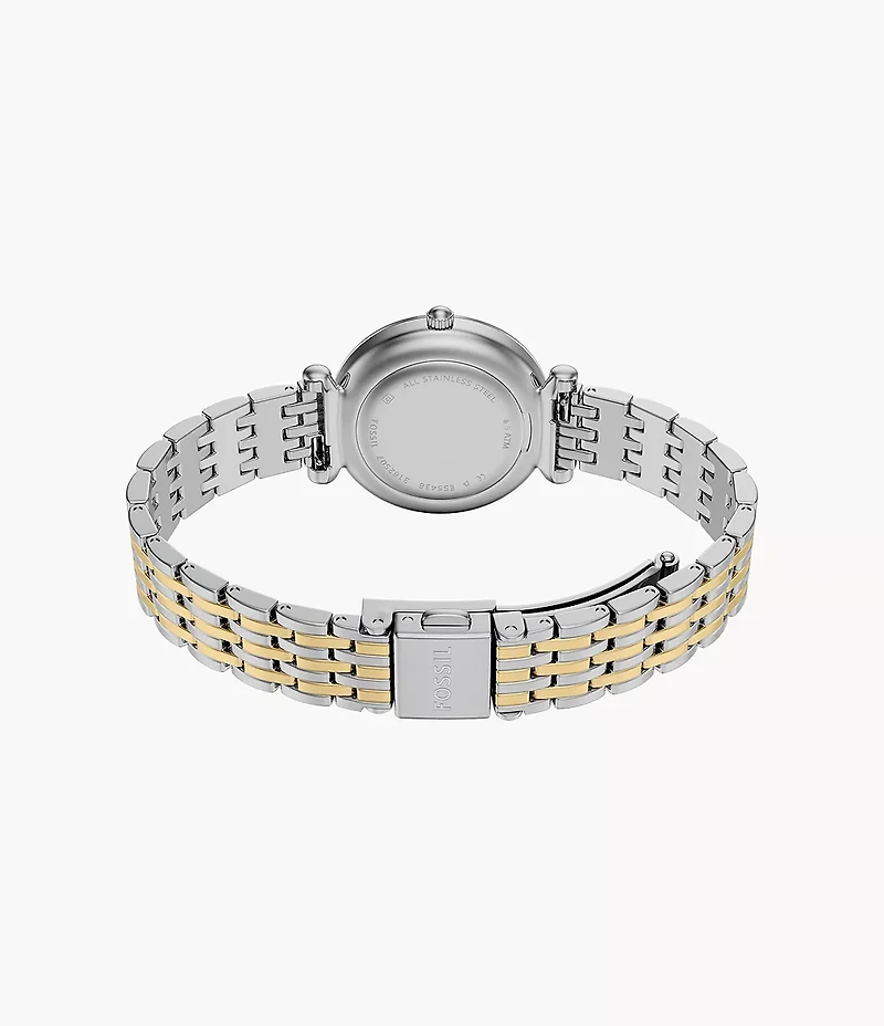 Carlie Three-Hand Two-Tone Stainless Steel Watch