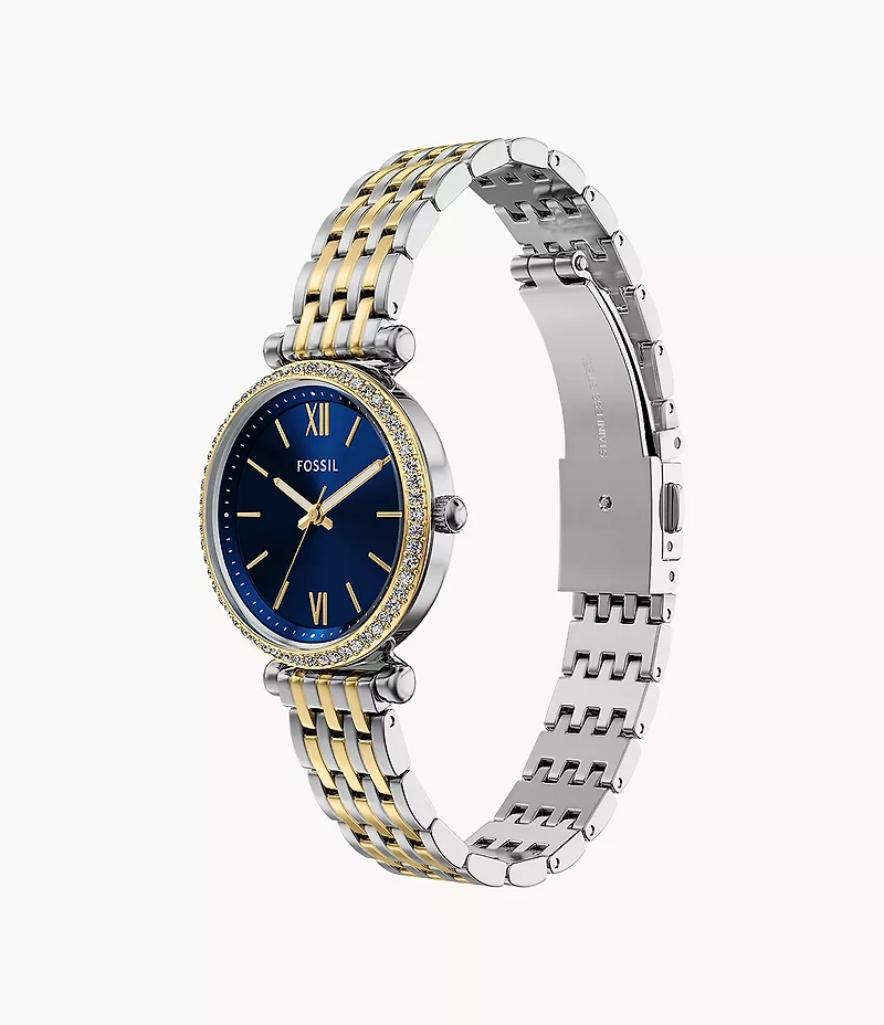 Carlie Three-Hand Two-Tone Stainless Steel Watch