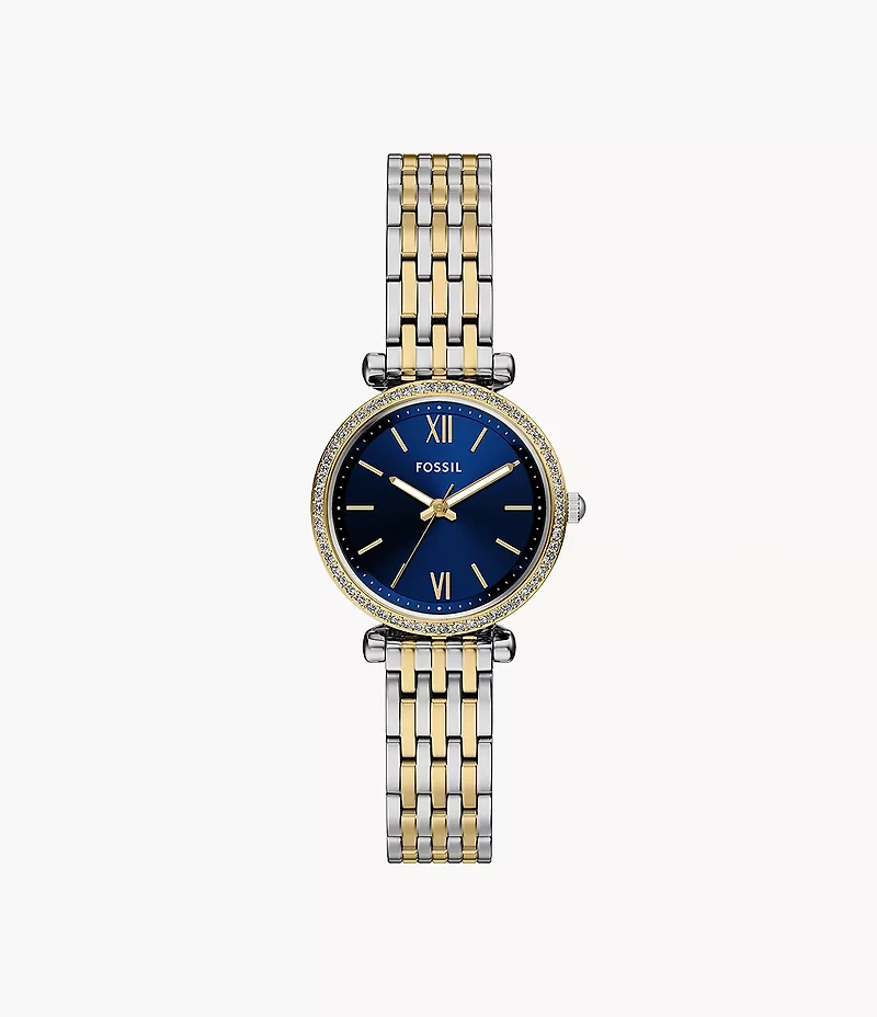 Carlie Three-Hand Two-Tone Stainless Steel Watch
