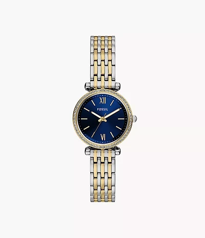 Carlie Three-Hand Two-Tone Stainless Steel Watch