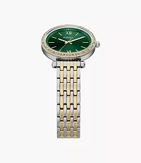 Carlie Mini Three-Hand Two-Tone Stainless Steel Watch