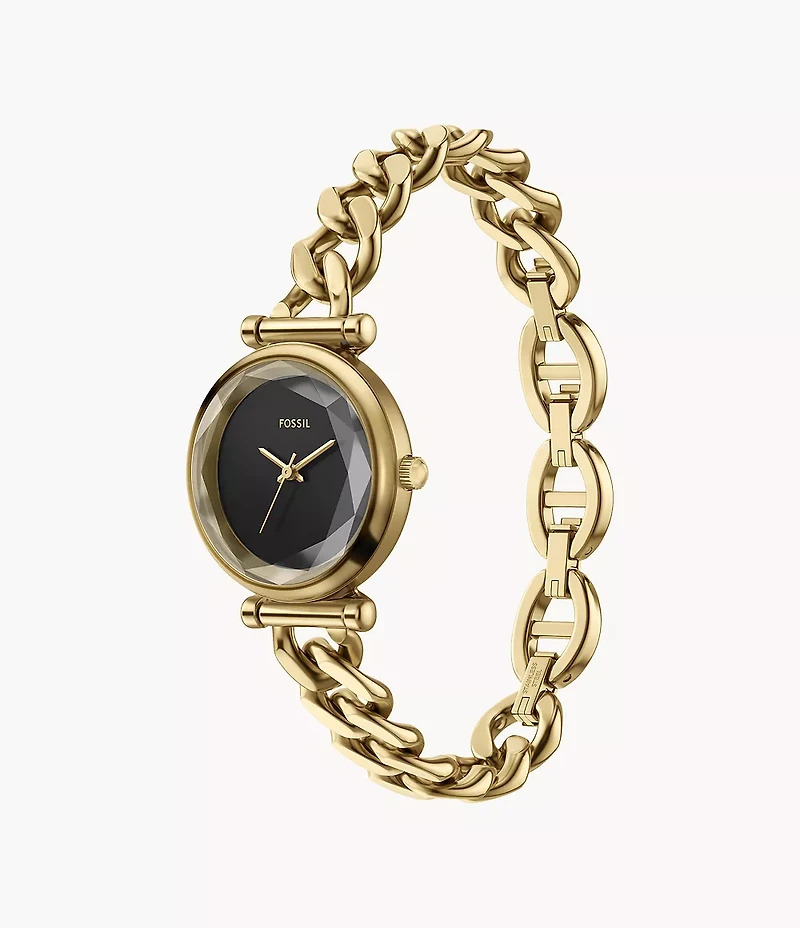 Carlie Three-Hand Gold-Tone Stainless Steel Watch
