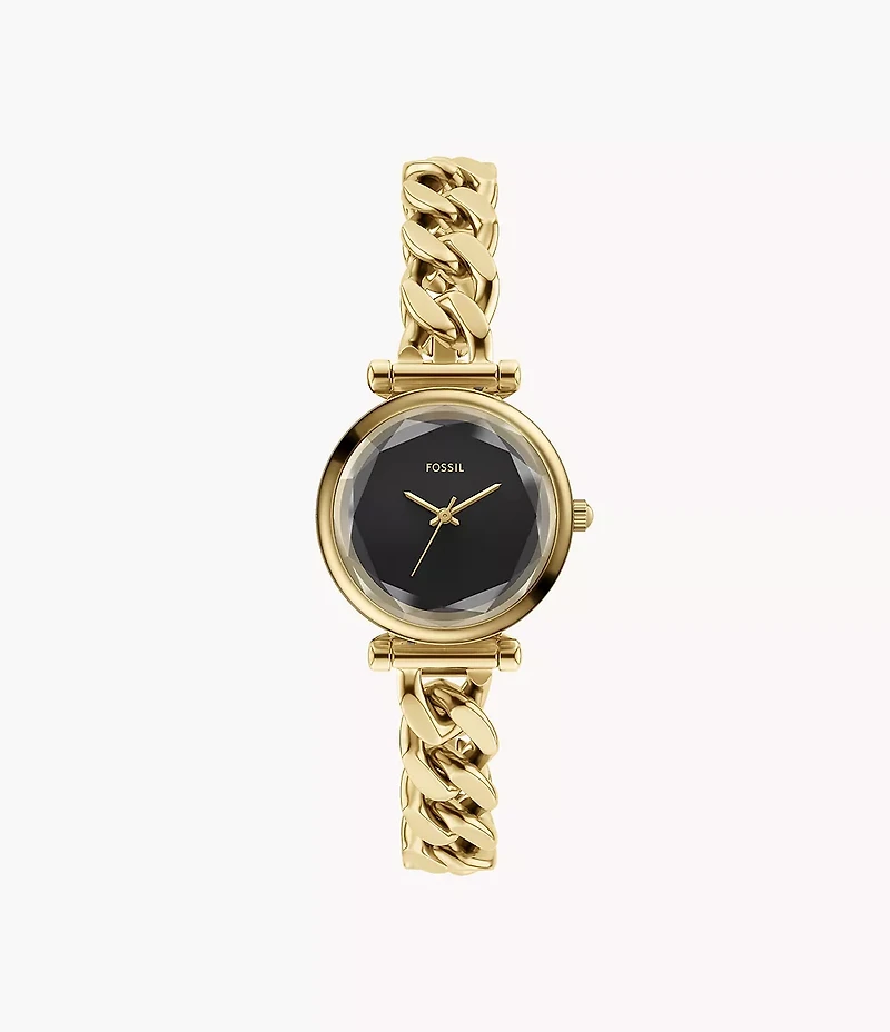 Carlie Three-Hand Gold-Tone Stainless Steel Watch