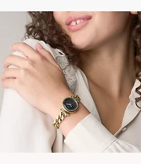 Carlie Three-Hand Gold-Tone Stainless Steel Watch