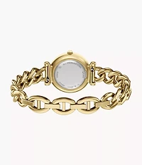 Carlie Mini Three-Hand Gold-Tone Stainless Steel Watch