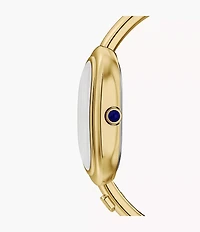 Sloan Three-Hand Gold-Tone Stainless Steel Bangle Watch