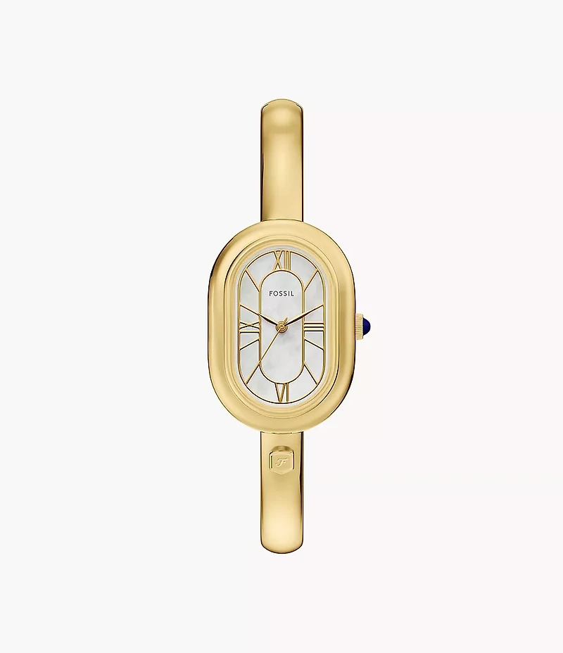 Sloan Three-Hand Gold-Tone Stainless Steel Bangle Watch