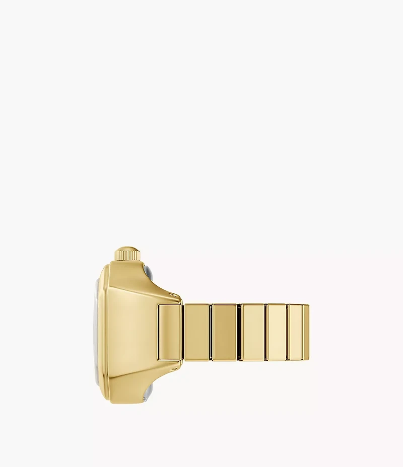 Harlow Watch Ring Two-Hand Gold-Tone Stainless Steel Watch