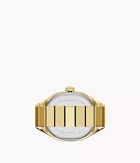 Harlow Watch Ring Two-Hand Gold-Tone Stainless Steel Watch