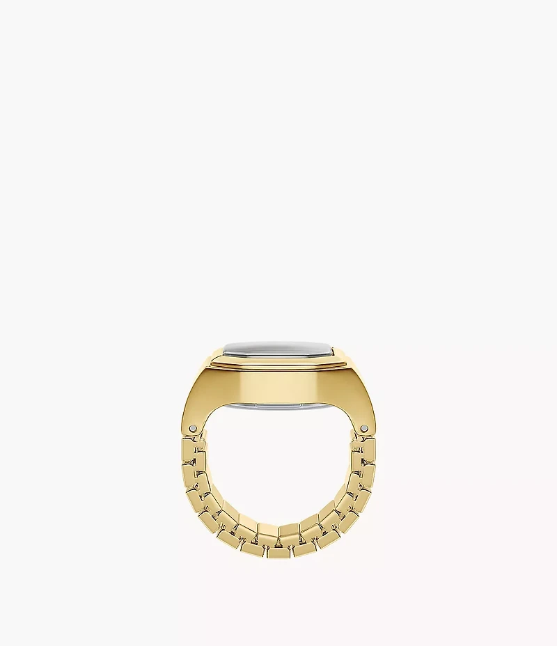 Harlow Watch Ring Two-Hand Gold-Tone Stainless Steel Watch