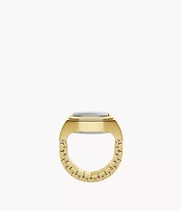 Harlow Watch Ring Two-Hand Gold-Tone Stainless Steel Watch