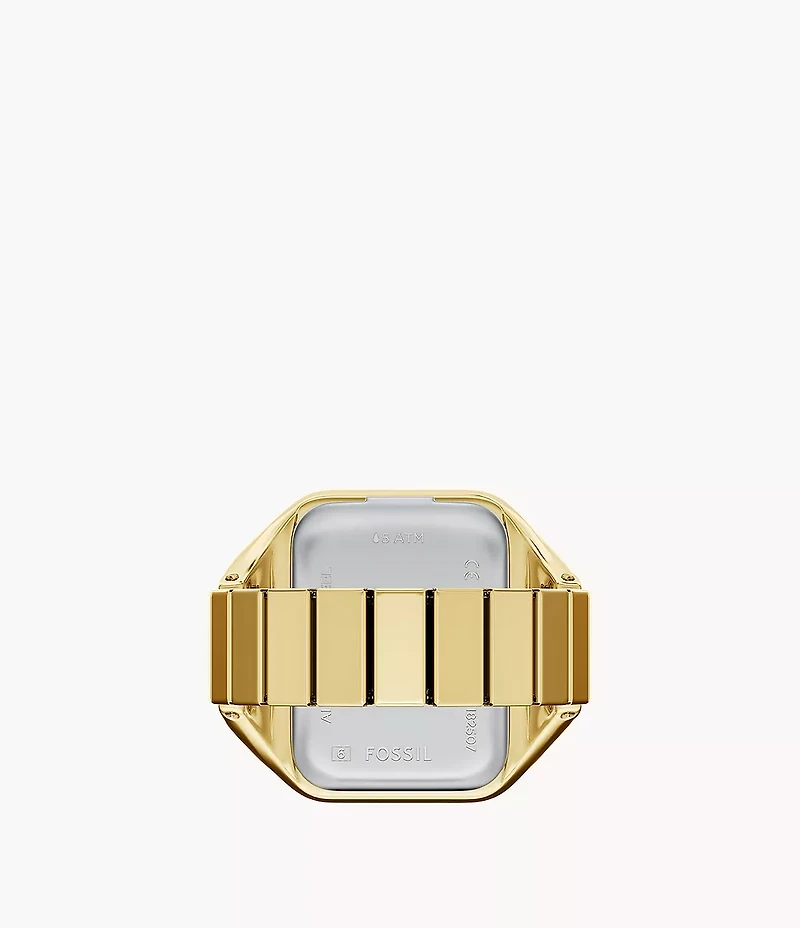 Raquel Watch Ring Two-Hand Gold-Tone Stainless Steel Watch