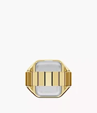 Raquel Watch Ring Two-Hand Gold-Tone Stainless Steel Watch