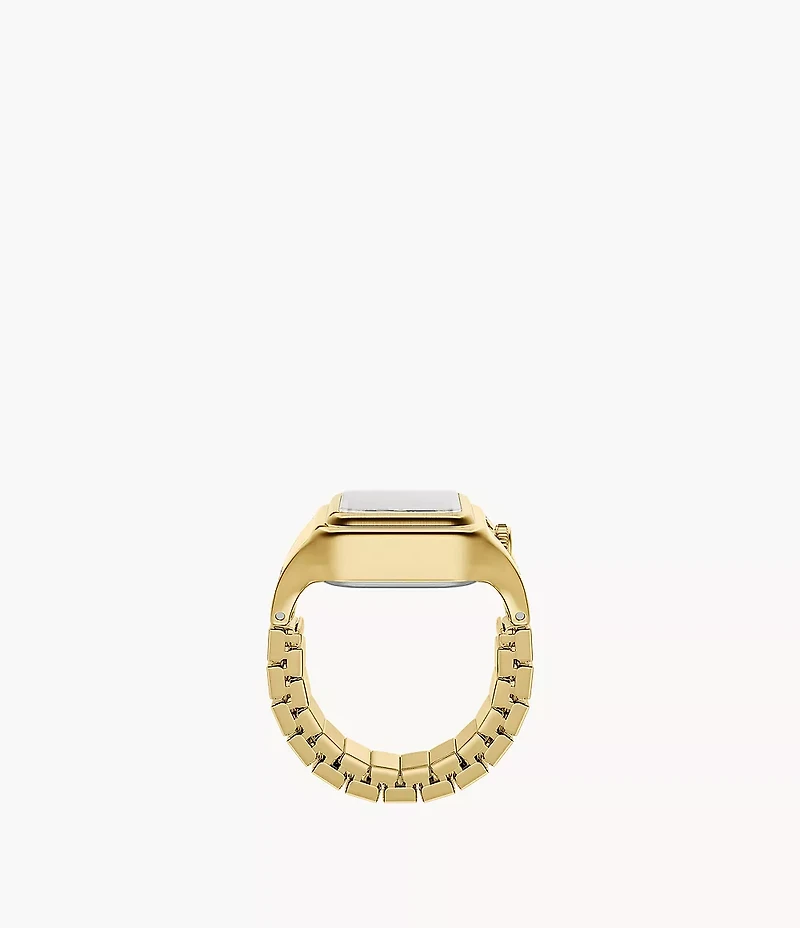 Raquel Watch Ring Two-Hand Gold-Tone Stainless Steel Watch