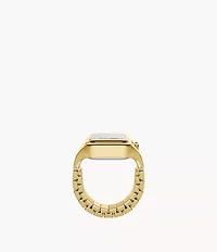 Raquel Watch Ring Two-Hand Gold-Tone Stainless Steel Watch