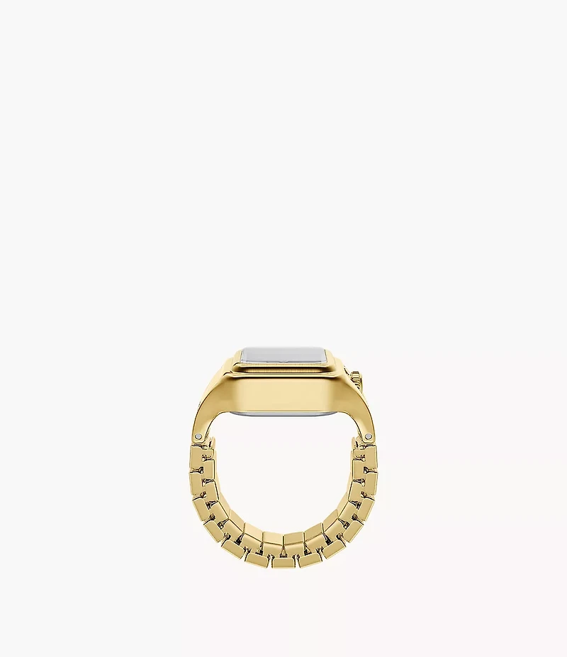 Raquel Watch Ring Two-Hand Gold-Tone Stainless Steel Watch