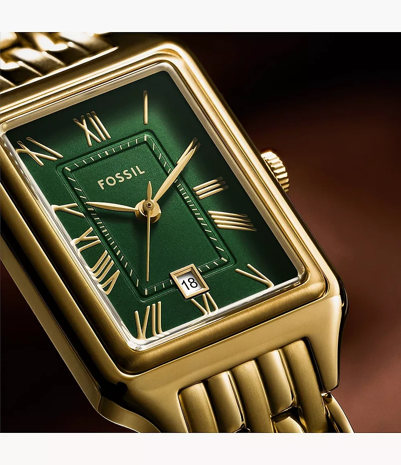 Raquel Three-Hand Gold-Tone Stainless Steel Watch