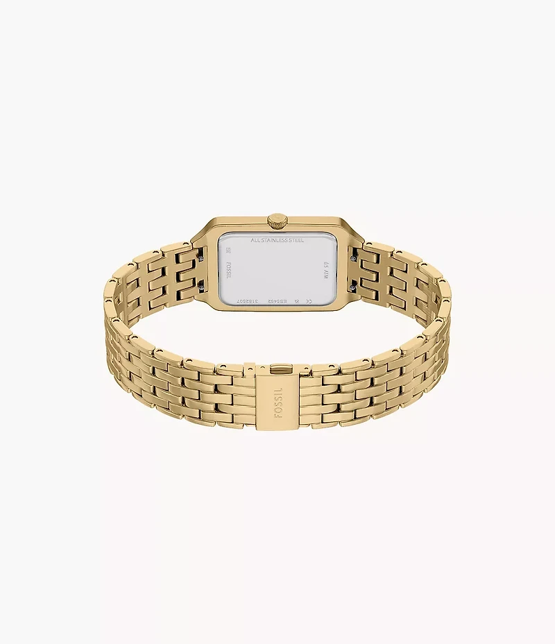 Raquel Three-Hand Gold-Tone Stainless Steel Watch