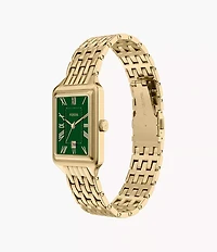 Raquel Three-Hand Gold-Tone Stainless Steel Watch