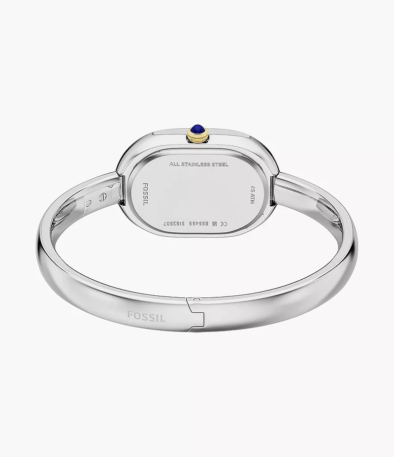 Sloan Three-Hand Stainless Steel Watch Bangle