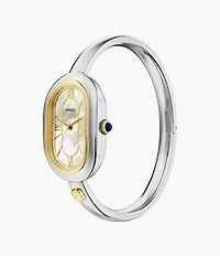 Sloan Three-Hand Stainless Steel Watch Bangle