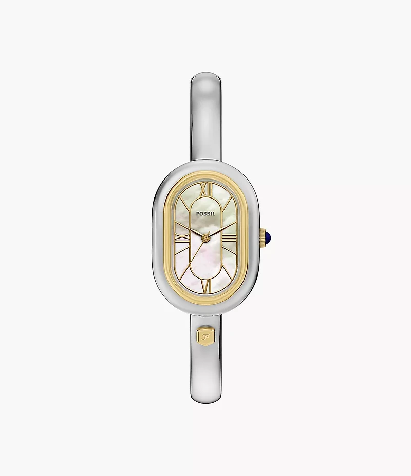 Sloan Three-Hand Stainless Steel Watch Bangle