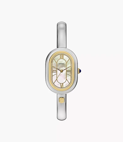 Sloan Three-Hand Stainless Steel Watch Bangle