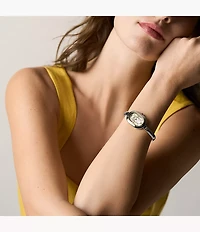 Sloan Three-Hand Stainless Steel Watch Bangle