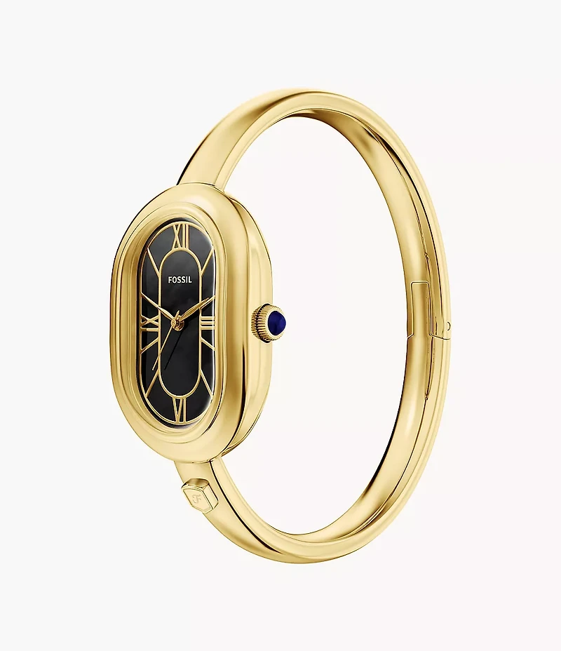 Sloan Three-Hand Gold-Tone Stainless Steel Watch Bangle