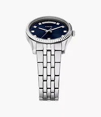 Scarlette Three-Hand Day-Date Stainless Steel Watch