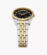 Scarlette Three-Hand Day-Date Two-Tone Stainless Steel Watch
