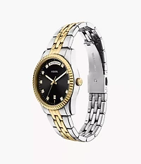 Scarlette Three-Hand Day-Date Two-Tone Stainless Steel Watch