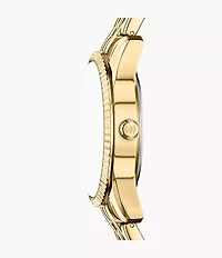 Scarlette Three-Hand Day-Date Gold-Tone Stainless Steel Watch