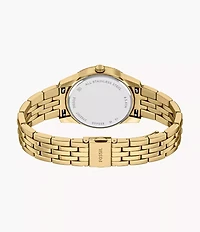 Scarlette Three-Hand Day-Date Gold-Tone Stainless Steel Watch