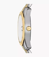 Scarlette Three-Hand Date Two-Tone Stainless Steel Watch