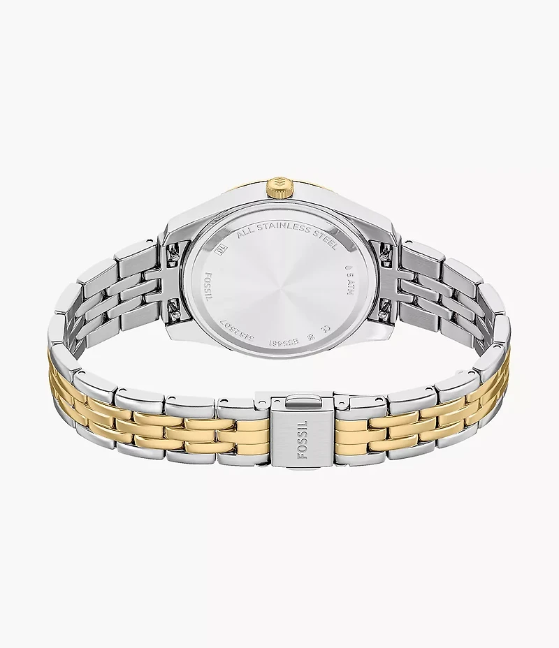 Scarlette Three-Hand Date Two-Tone Stainless Steel Watch