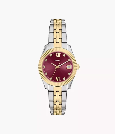 Scarlette Three-Hand Date Two-Tone Stainless Steel Watch